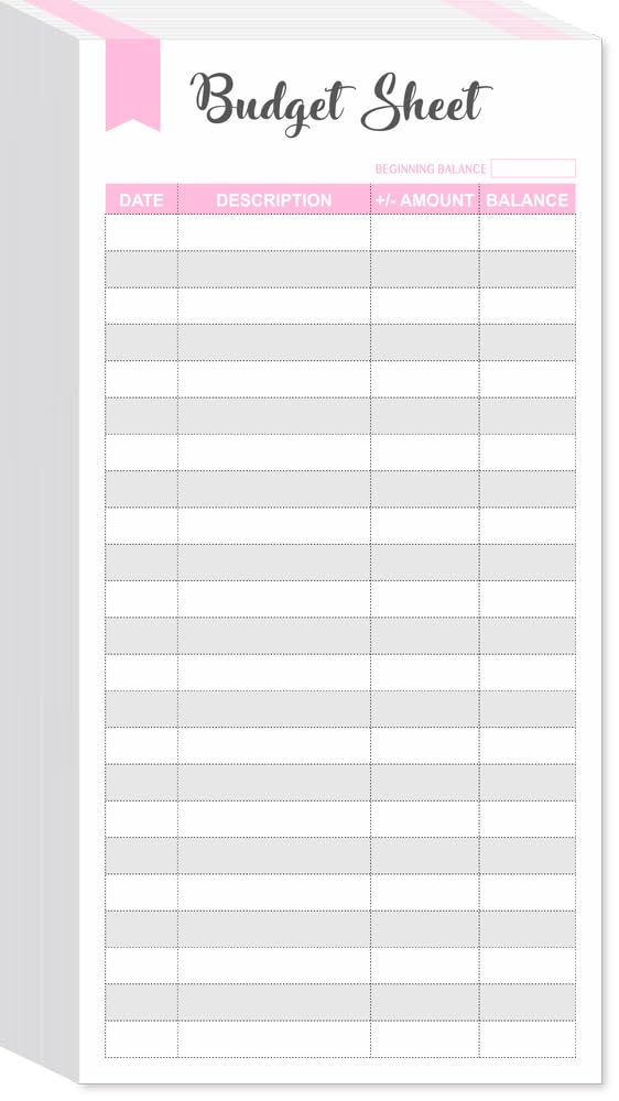 Photo 1 of (Set of 90) Expense Tracker for A6 Budget Envelopes, Unpunched Budget Sheets Use with A6 Budget Binder Pockets, 3.1"x6.3"