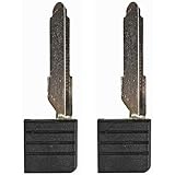 qualitykeylessplus Two Smart Key Card Replacement Blade Inserts for Mazda No Transponder Chip Uncut with Free KEYTAG