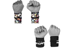 WOD Wear Wrist Wraps for Powerlifting, Strength Training, Bodybuilding, Cross Training, Olympic Weightlifting, Yoga Support - One Size Fits All