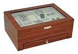 Executive High class Cufflink Case & Ring Storage Organizer Jewelry Box Gift (Jet)