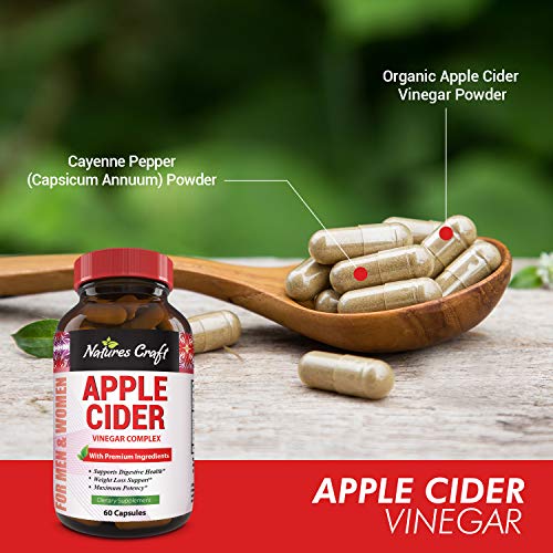 image for Bio Sense Apple Cider Vinegar Pills - For Weight Loss 1000 MG ACV Extr