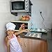 LINLIN SUN 3 Pack White Kids’Chef Apron,School and Home Artist for Cooking, Baking,Painting or Decorating Party (Large/9-12Years)