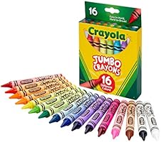 Crayola Jumbo Crayons, Assorted Colors, Great Toddler Crayons, 16Count