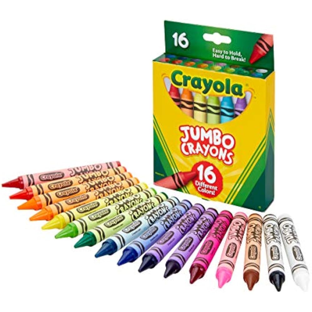Jumbo Crayons Assorted Colors Great Toddler 16Count Crayola eBay
