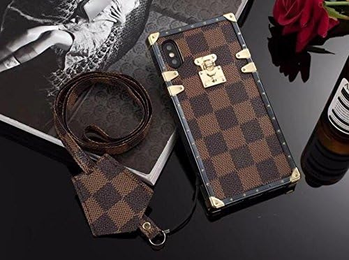 Luxury Desiger Checked Style case Cover for Apple iPhone (Brown Trunk, iPhone 7/8 Plus 5.5" Screen)