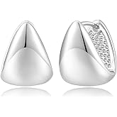 14K Gold Plated Hoop Earring Small Square Huggies Hoops For Women, Minimalist Cute Earrings for Women Girls Gift, gold silver rose gold black and CZ