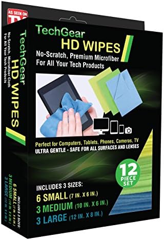 TechGear HD Wipes Dust Control Equipment, Black/Green