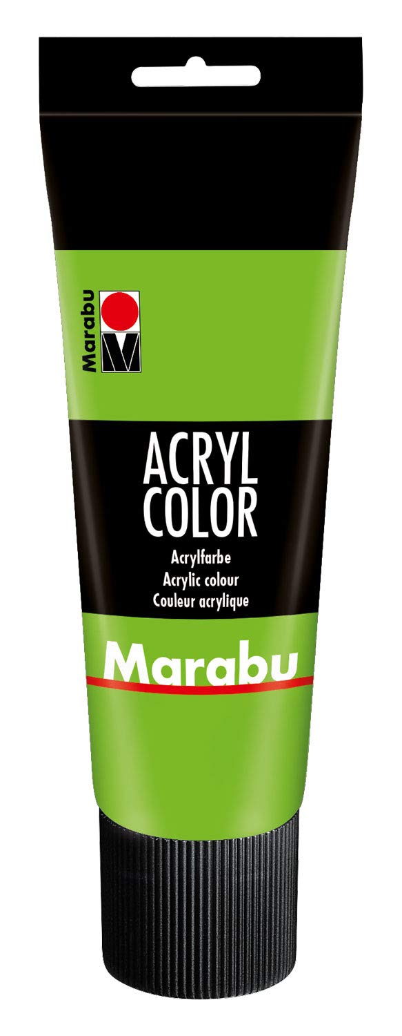 Marabu 12010025271 - Acrylic Colour Ivory 225 ml, Creamy Water-Based Acrylic Paint, Quick Drying, Non-fading, Waterproof, for Application with Brush and Sponge on Canvas, Paper and Wood