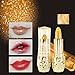 Shouhengda Glitter Lip Color Lip Balm Waterproof Makeup Pigment Nude Long Lasting Gold Shimmer Lipstick