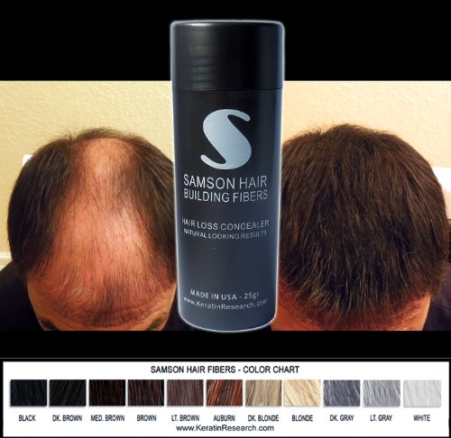 image for Samson Hair Fibers WHITE color Samson Best Hair Loss Concealer Buildin