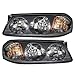 Brock Replacement Driver and Passenger Set Headlights Compatible with 2000-2004 Impala 10349961 10349962
