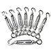 HEVERP 8PCS Stainless Steel M4 Hook and Eye Turnbuckle, Shade Sail Hardware, Light Duty Wire Rope Tension,Antirust,O to C Turnbuckles