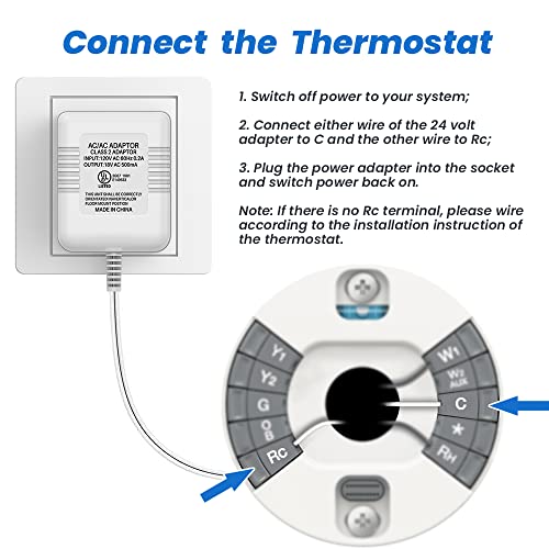 Xwartre Doorbell Transformer 24V Power Supply Compatible with Nest