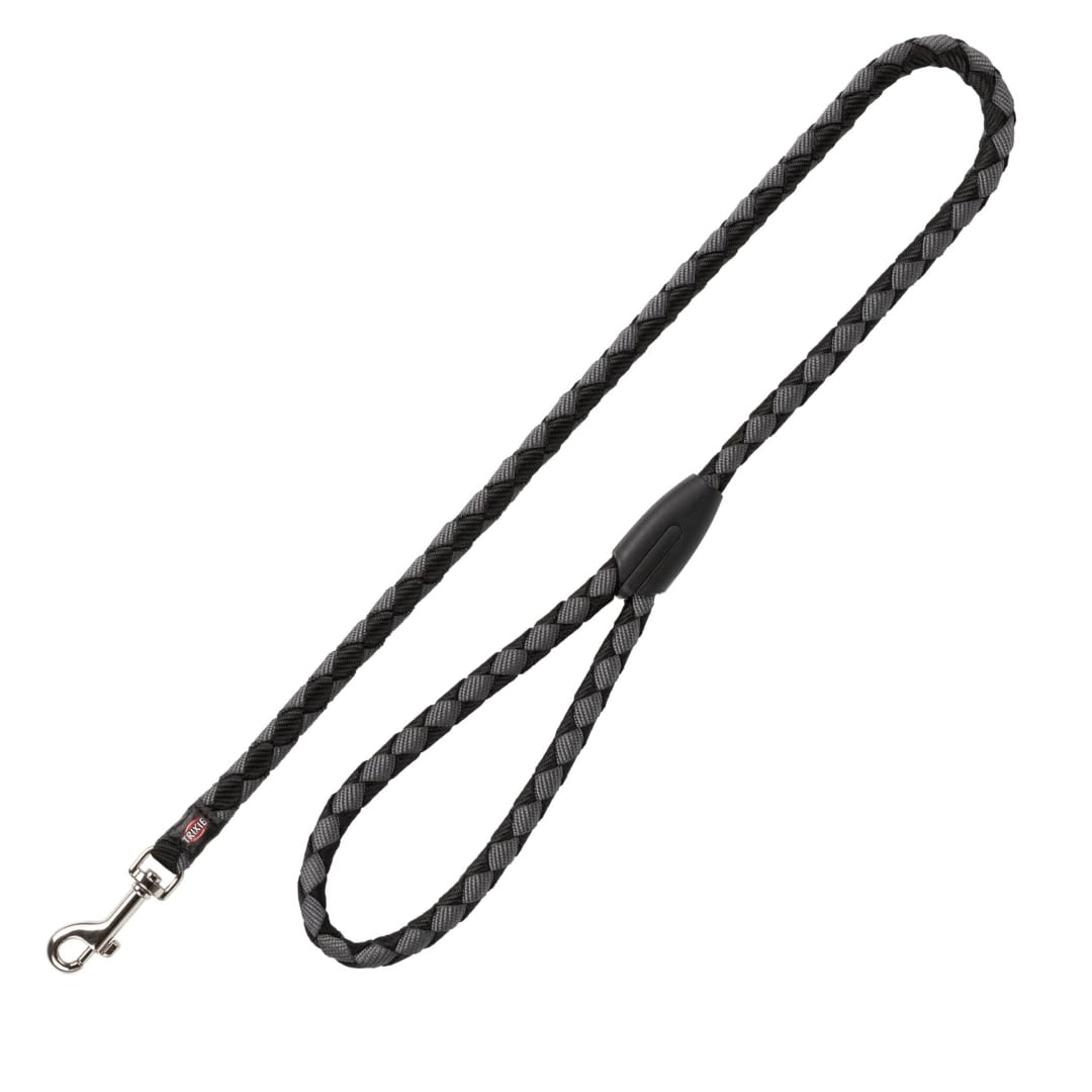 Cavo Dog Lead, Very Resilient, S-XL: 1.00 m/ø 12 mm, Black/Silver