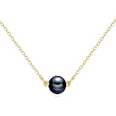 KECHO 14K Real Gold Freshwater Cultured Pearl Pendant Necklace 14K Solid Gold Jewelry Anniversary Birthday Gifts for Women