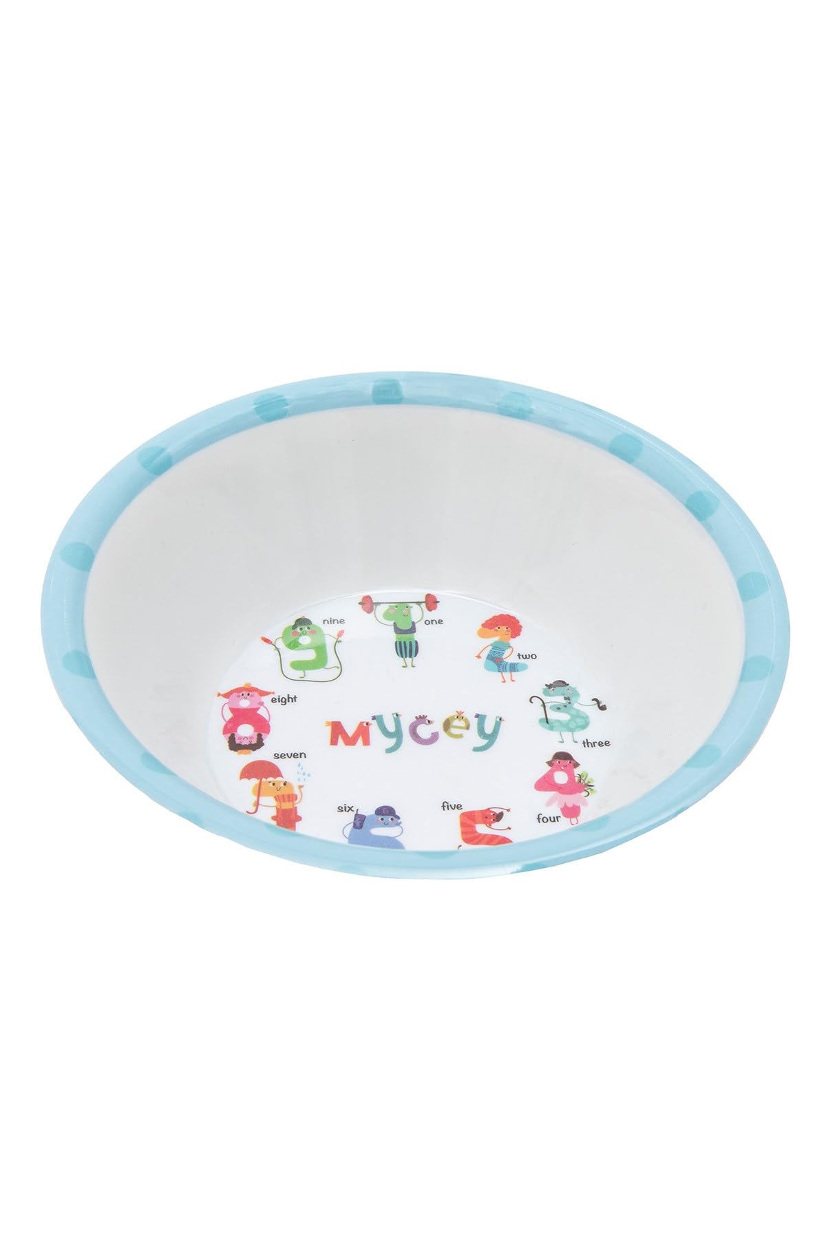 Melamine Baby Bowl Round - Numbers