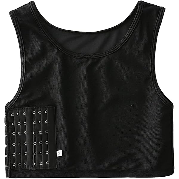 Sports Bra Compression Chest Binder – Breathable Cotton Tank For FTM, Lesbian, Or Athletic Wear, Black (Size S) - View #9
