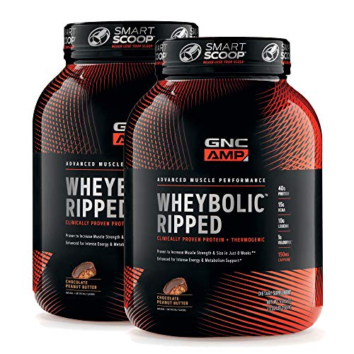 GNC AMP Wheybolic Ripped Whey Protein Powder Chocolate Peanut Butter