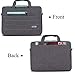 Brinch 15-15.6 Inch Multi-Functional Suit Fabric Portable Laptop Sleeve Case Shoulder Messenger Bag Briefcase for Laptop, Tablet, MacBook, Notebook - Black-Green