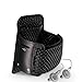 iGadgitz U3264 Reflective Anti-Slip Black Sports Jogging Gym Armband with Key Slot Compatible with Sony Walkman NWZ-A15, A17, A25, A27 8GB 16GB 32GB & 64GB - Black