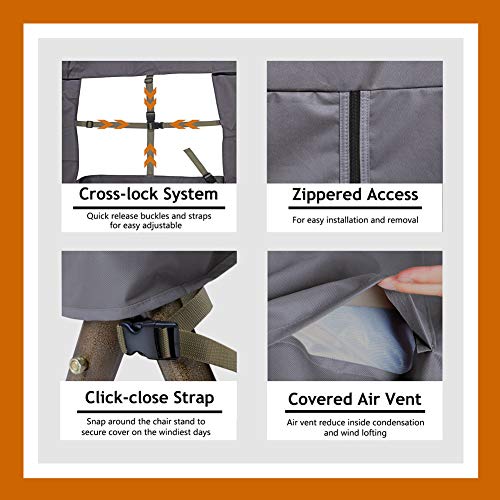 Flexiyard Patio Egg Chair Cover with Adjustable XLock System and