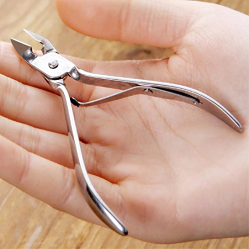 AutumnFall Foot Care Tool,2Pcs Ingrown Toe Nail Correction Nippers Clipper Cutters Dead Skin Dirt Remover + Paronychia Podiatry Pedicure Care Tool Set (Silver)