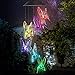 Wind Chime Solar LED Transparent Hummingbird Wind Chime Color-Changing Waterproof, Garden, Party, Decor Patio Yard Lawn etc