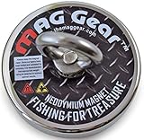 928lb MagGear Salvage Fishing Magnets 420kg Pull Force Neodymium/Rare Earth Fishing Magnet Super Strong Thick Large (3.54”Diameter) Powerful Round Magnet with Eyebolt for Retrieving& Magnetic Fishing
