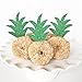 Pineapple Donut Cupacke Topper Glitter Green Cake Picks Hawaiian Luau Tropical Party Decoration Bridal Baby Shower Birthday Wedding Summer Theme