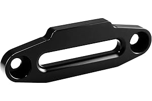 Ucreative Aluminum Hawse Fairlead for UTV 4000-5500 LBs Winch 6" (152.4mm) Mount Glossy (Black)