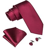 Hi-Tie Burgundy Necktie Set for Men