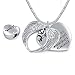 Cring Coco Unisex Angel Wing Memorial Keepsake Ashes Urn Pendant Necklace,I Used To Be His Angel Now He's Mine(Mom)