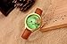 DREAMING Q&P Moving Airplane Women's Causal Wrist Watch for Girls Ladies with Vintage World Map Brown Leather Strap