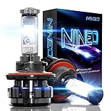 NINEO H13 LED Headlight Bulbs, CREE Chips, 9008 Hi/Lo beam Cool White Conversion Kit 6000K 7,200Lm - 3 Yr Warranty