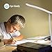 MoKo LED Desk Lamp, Portable with 1000mAh Rechargeable Battery, Eye-Caring Working/Reading/Studying Table Kids Lamp, Continuously Dimmable, Touch Control, Adjustable Arm, White