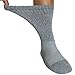 Well Knitting Diabetic Socks for Men & Women, Coolmax Medical Circulation Crew Mid Calf Socks with Seamless Toe, Non-Binding Top, and Padded Sole, 4 Pairs (Black,L)