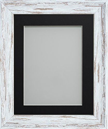 Frame Company Lynton Driftwood Photo Frame with Black Mount, 10x8 for 7x5 inch, fitted with perspex — image 1