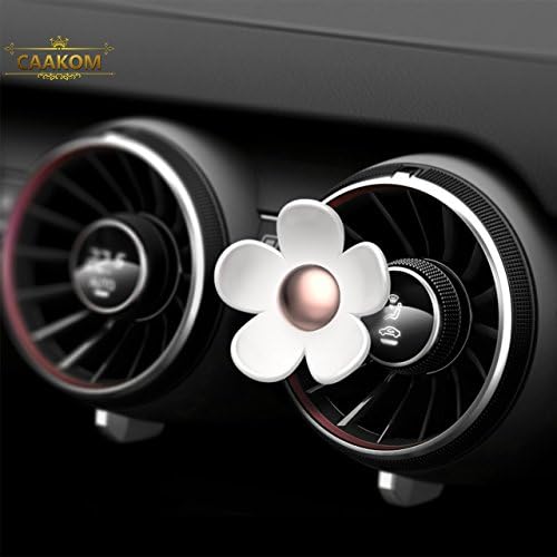 2017 New Design CAAKOM Fragrance Diffuser Vent Clip, Simply Add Essential Oils To Help Improve Air Quality &amp; Motion Sickness, Aromatherapy Air Purifier - White