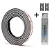 CANOPUS Hook and Loop Reclosable Fastener, SJ3550 250 Black Lock Tape for Hanging Pictures, Signs and Displays, Remotes, Tools, Crafts, 0.5 in x 6 ft, Made in USA