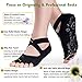 Muezna Non Slip Yoga Socks for Women, Toeless Anti-Skid Pilates, Barre, Ballet, Bikram Workout Socks with Grips