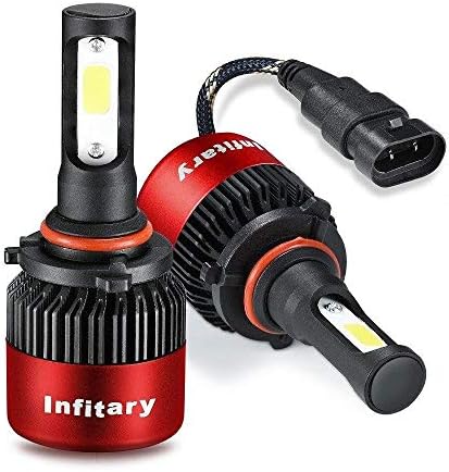 ALUNAR 9005 Car LED Headlight Bulbs All-in-One Conversion Kit Plug Play White COB Chip 72w 8000lm Infitary Auto Head Lamp 12V Replace for Halogen HID Vehicle Lighting (HB3/9005 Car Headlight 2 Pcs)