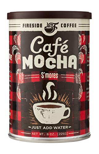 Fireside Coffee Cafe Mocha Instant Flavored Coffee, S'mores- 8 oz Canister