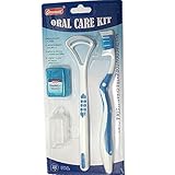 Oral Care Dental Hygiene Kit (4p) Toothbrush, Toothbrush Cap, Tongue-cleaner, Dental Floss