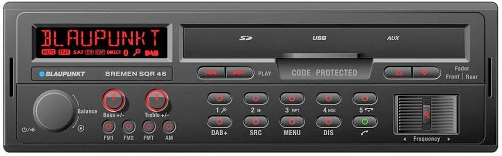 Blaupunkt BREMENSQR46 Classic Stereo with DAB+, Bluetooth, USB & AUX, black, 1-DIN, Single-DIN - Image 4