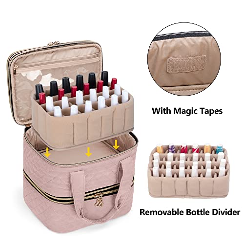 Yarwo 3 Layers Nail Polish Organizer Holds 48 Bottles (15ml/0.5 fl.oz