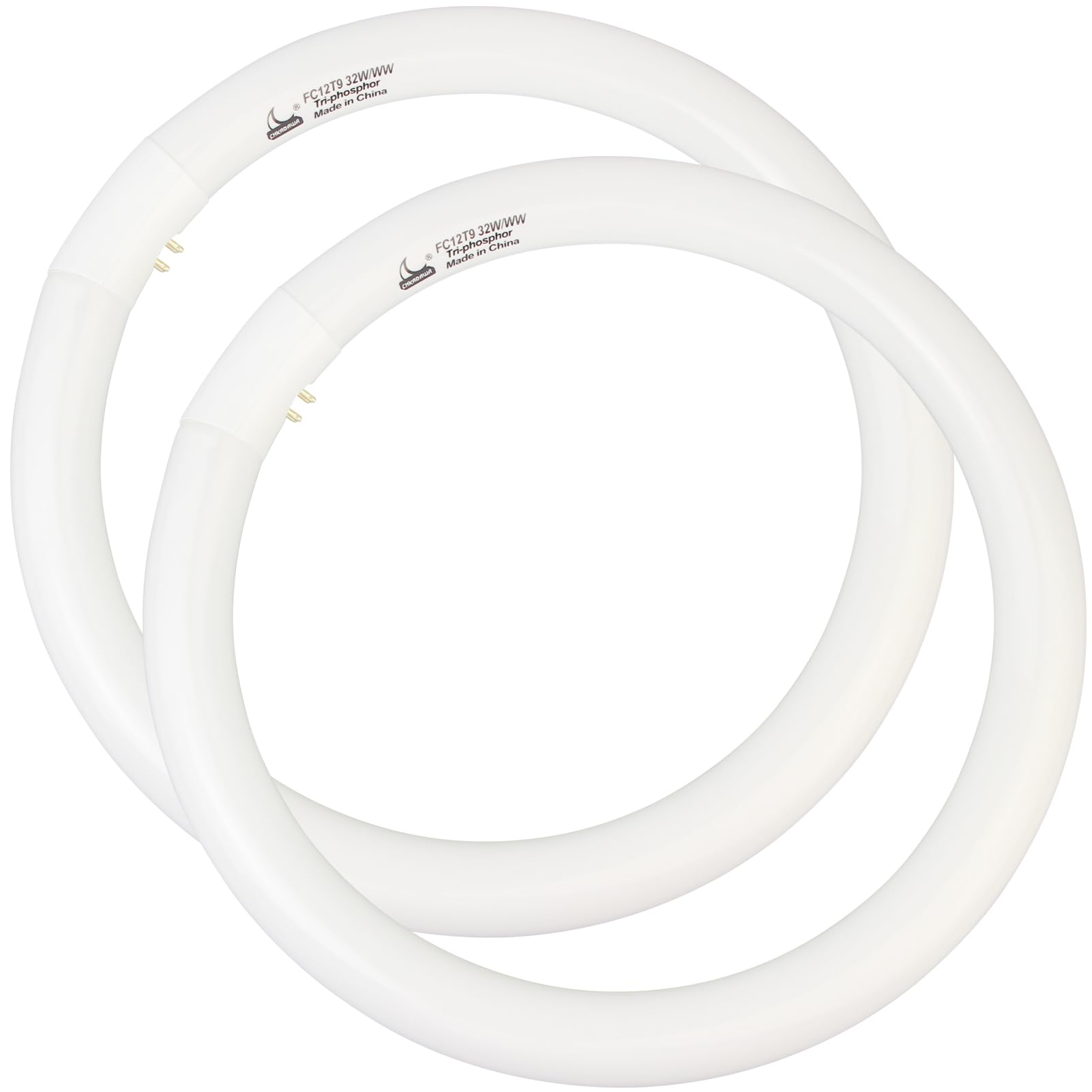 Photo 1 of CHKADAWA FC12T9/KB 32 Watt Light Bulb, 12 inch FCL 32W T9 Circular Fluorescent Light Bulb, FC12T9 WW Round Light Bulbs Warm White 3000K, G10q 4 Pin Prong Base, 2 Pack