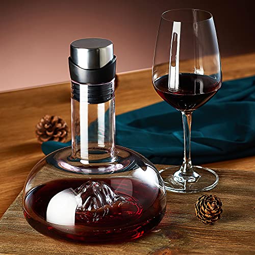 Onearf Wine Decanter, Iceberg Red Wine Breather Carafe with Aerator
