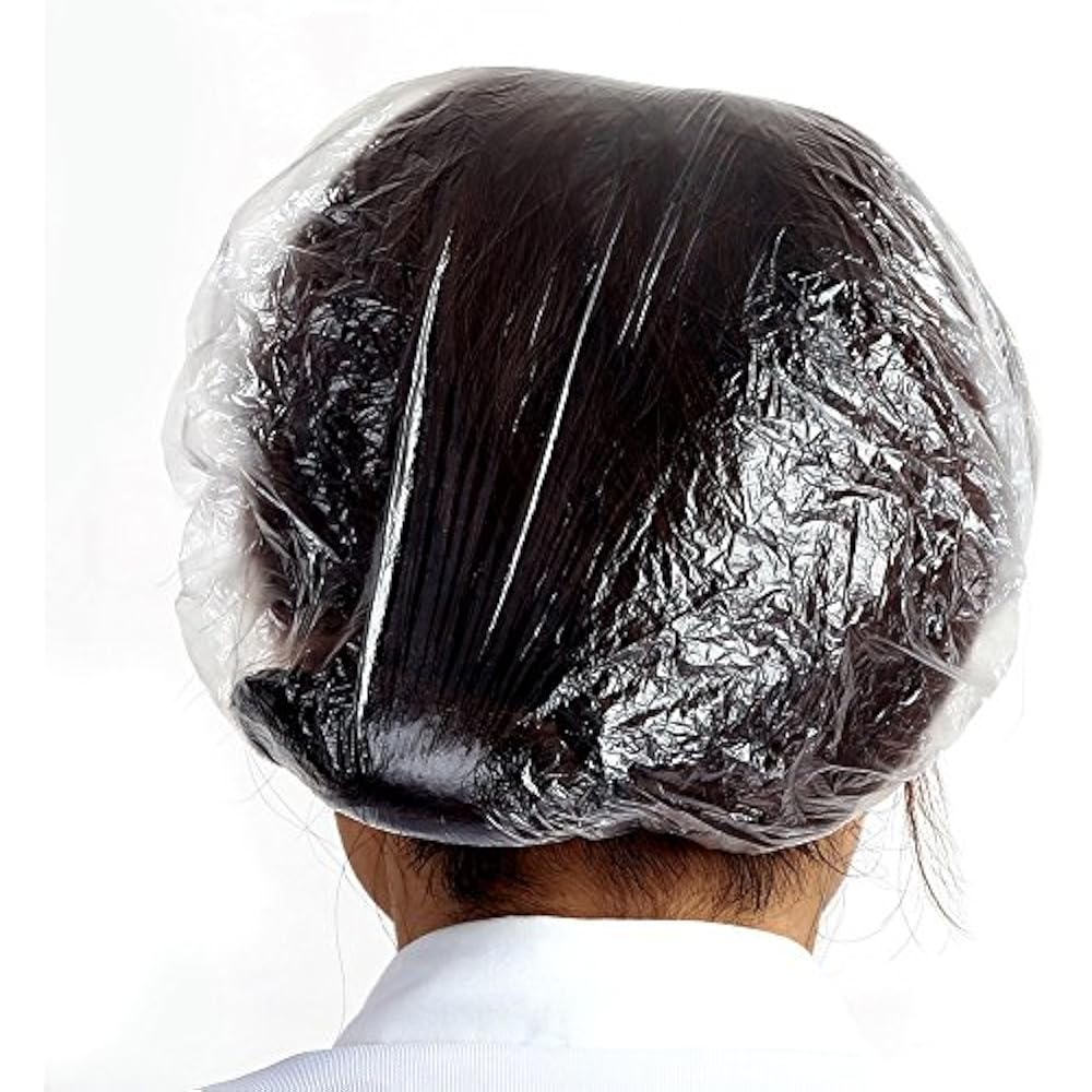 100 PCS Clear Disposable Plastic Shower Caps Large Elastic Thick Bath For Women eBay