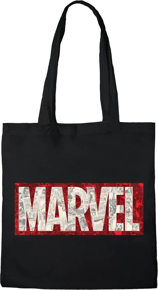 Marvel BWMARCOBB001 Logo Bag, Black, 38 x 40 cm