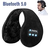 Ear Muffs Bluetooth Headphones Ear Wamer,Lavince Unisex Foldable Ear Warmers Bluetooth V5.0 Wireless Music Earmuffs Headsets with Microphone ear muffs for Winter Outdoor Men Women,Black